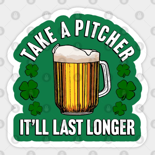 Take A Pitcher It'll Last Longer Sticker by TrikoNovelty